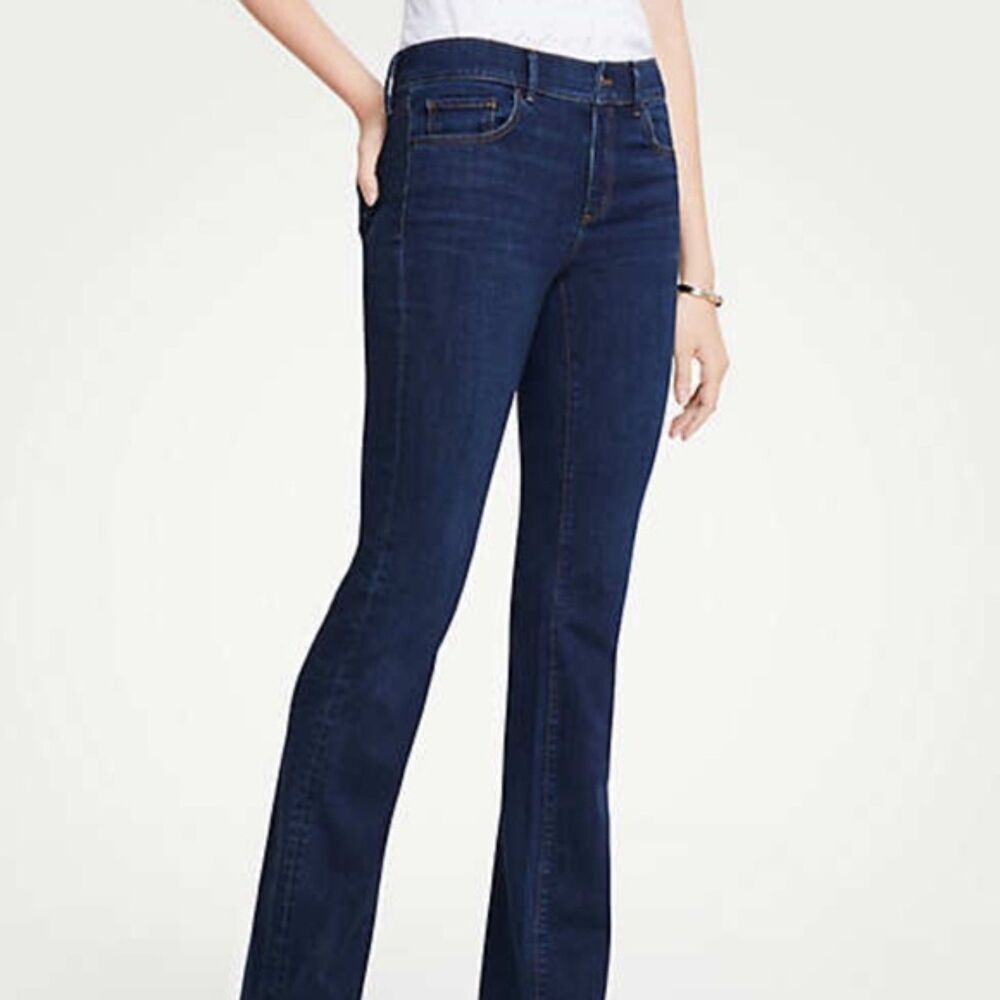 Ann Taylor LOFT Curvy Fit Lindsay‎ Waist Denim Blue Jeans Size 6